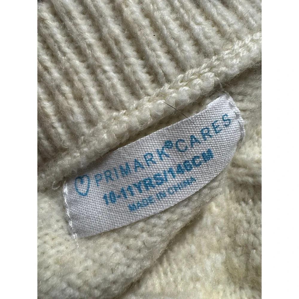 Primark Cares Girls Cream Cable Knit Skirt Size 10-11 Years 146cm Off White